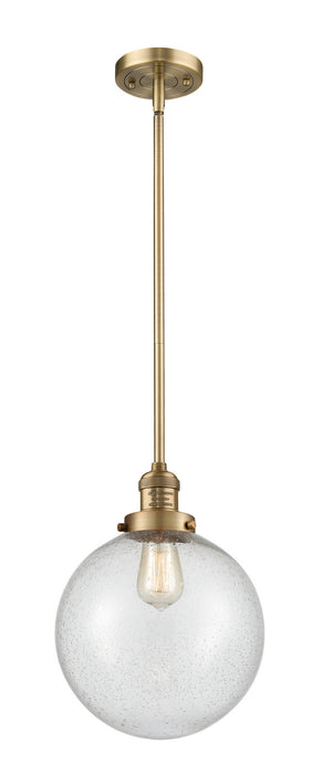 Innovations 201S-BB-G204-10 One Light Mini Pendant, Brushed Brass