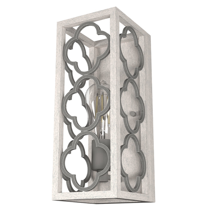 Hunter 19376 One Light Wall Sconce, Distressed White