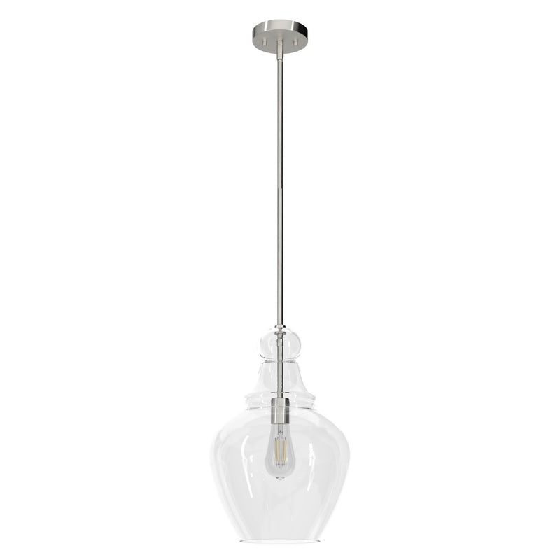 Hunter 19567 One Light Pendant, Brushed Nickel