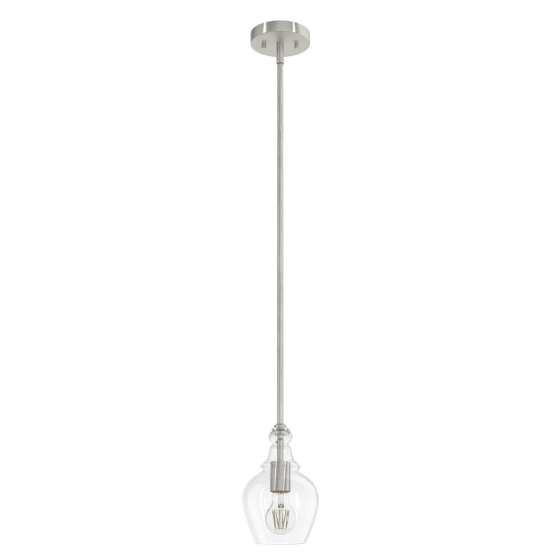 Hunter 19569 One Light Pendant, Brushed Nickel