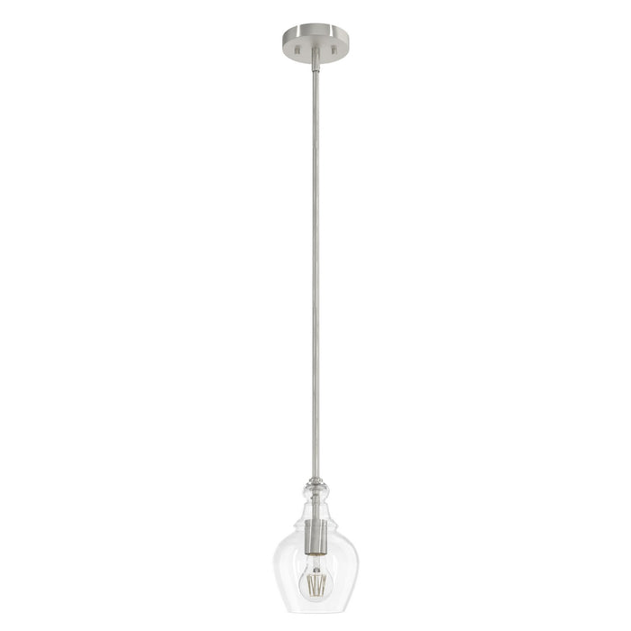 Hunter 19569 One Light Pendant, Brushed Nickel