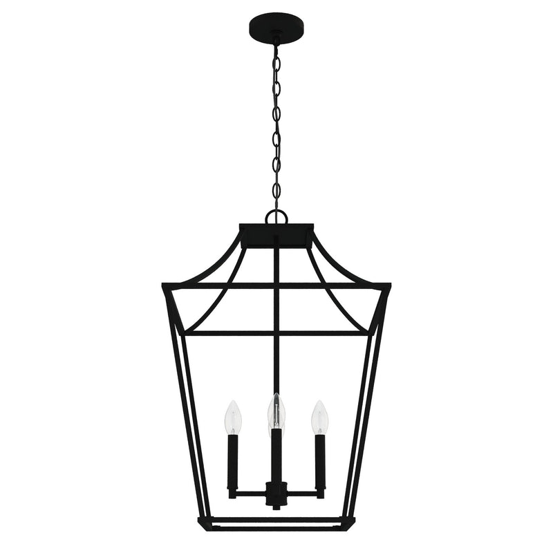 Hunter 19704 Four Light Pendant, Natural Black Iron