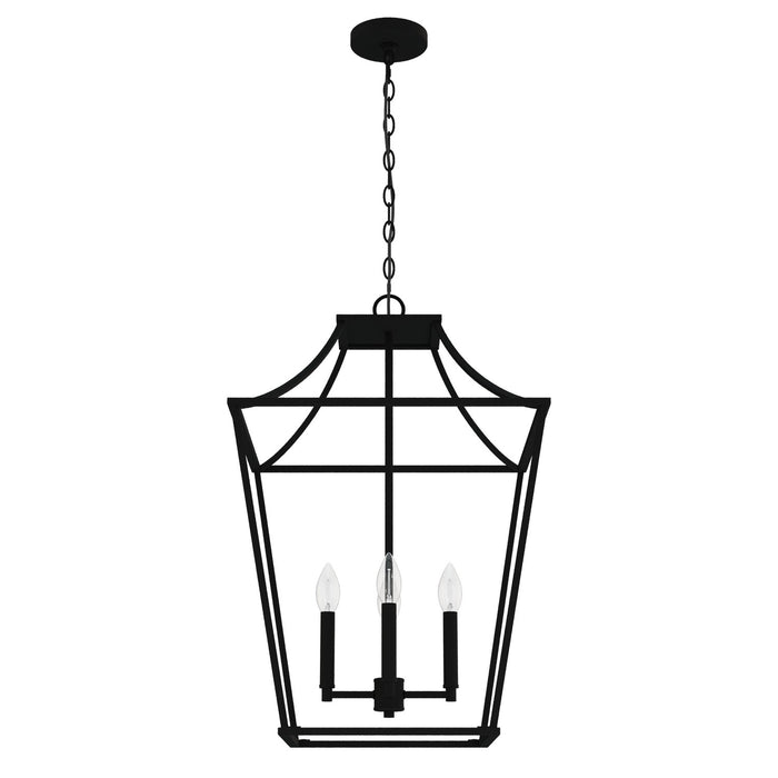 Hunter 19704 Four Light Pendant, Natural Black Iron