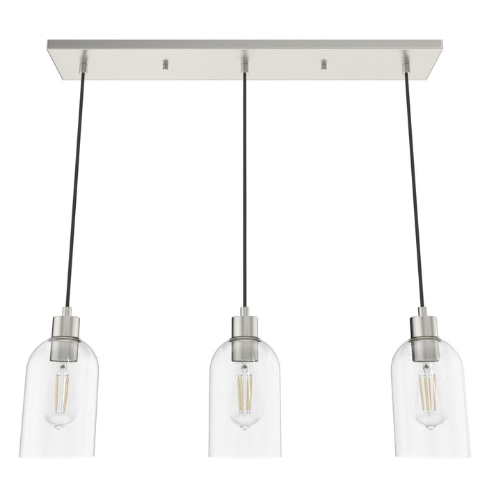 Hunter 19716 Three Light Pendant, Brushed Nickel