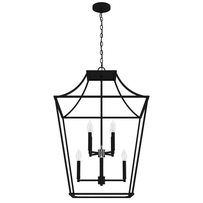 Hunter 19771 Eight Light Pendant, Natural Black Iron