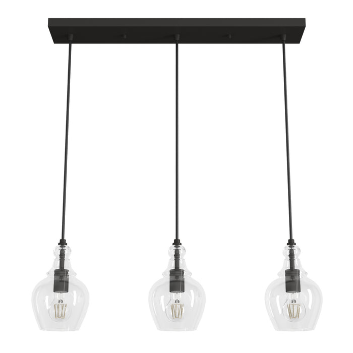 Hunter 19900 Three Light Linear Cluster, Noble Bronze