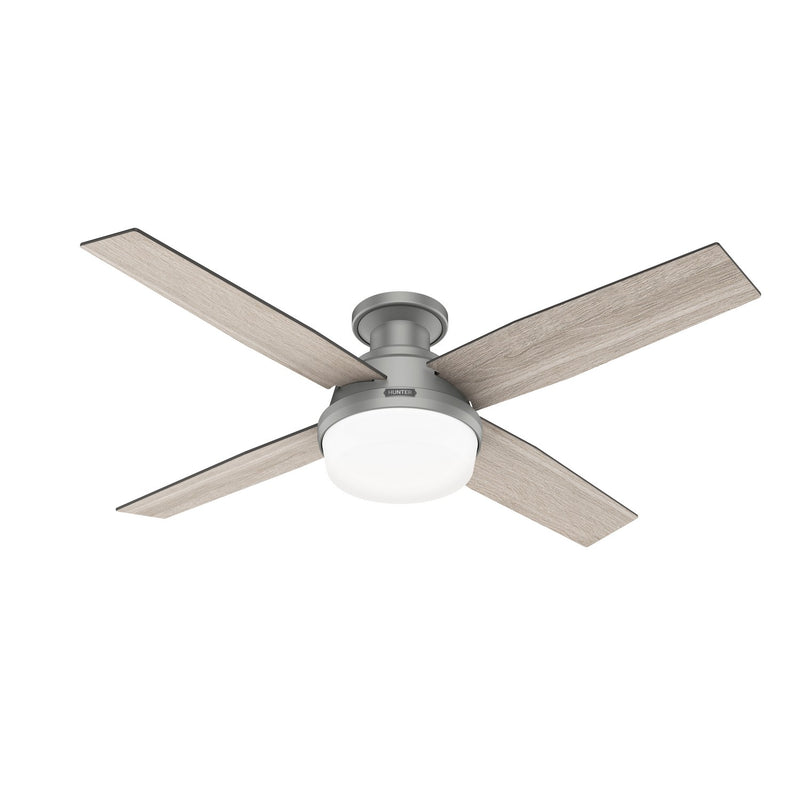 Hunter 51736 52" Ceiling Fan, Matte Silver