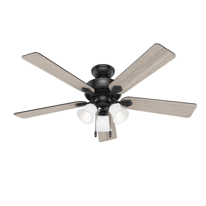 Hunter 51737 52" Ceiling Fan, Matte Black