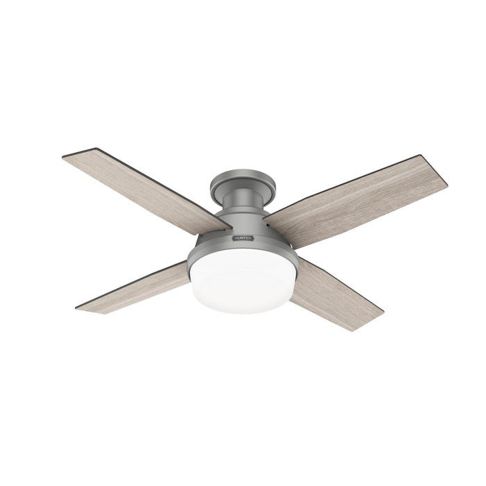 Hunter 51757 44" Ceiling Fan, Matte Silver