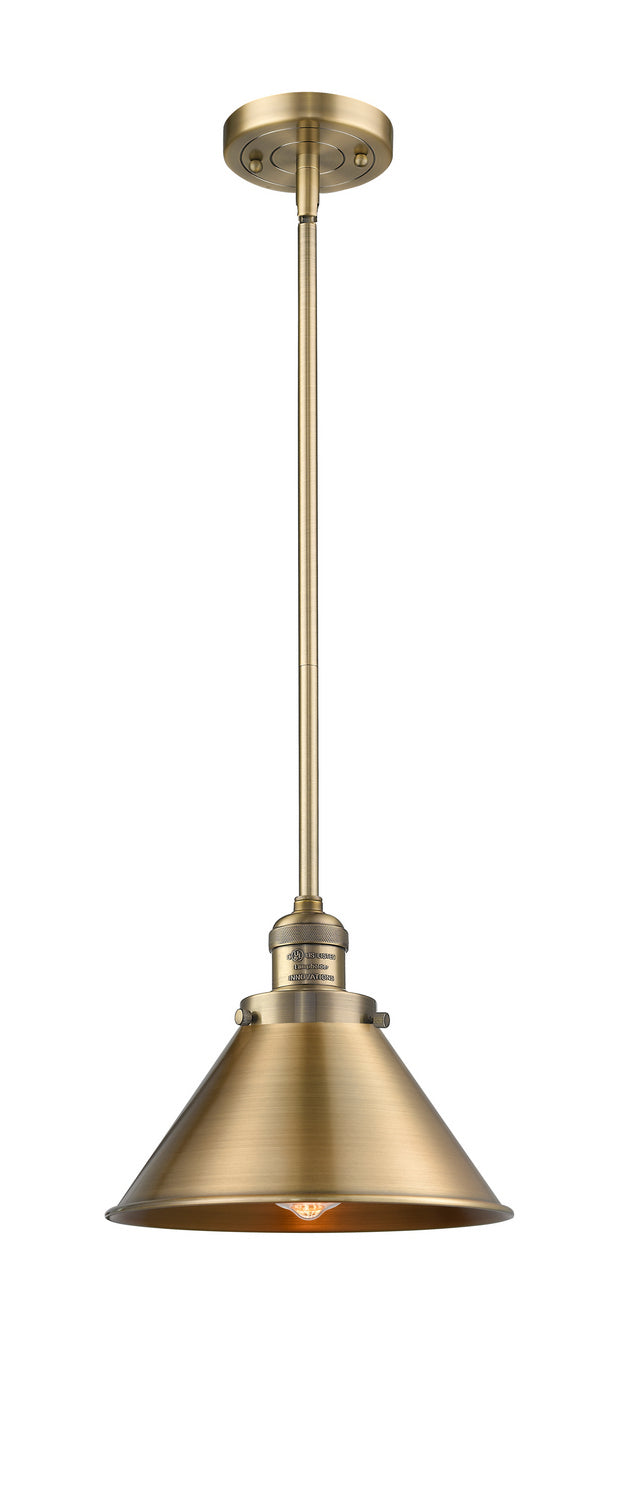 Innovations 201S-BB-M10-BB One Light Mini Pendant, Brushed Brass
