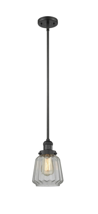 Innovations 201S-BK-G142 One Light Mini Pendant, Matte Black