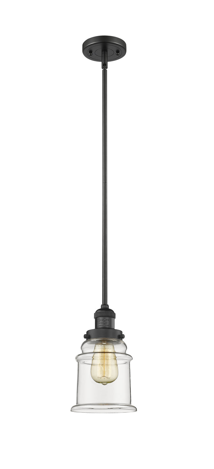 Innovations 201S-BK-G182 One Light Mini Pendant, Matte Black