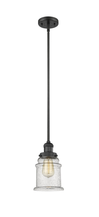 Innovations 201S-BK-G184 One Light Mini Pendant, Matte Black