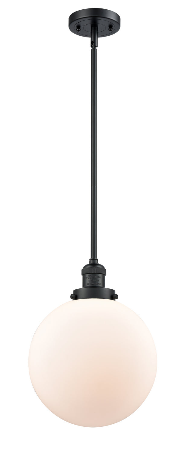 Innovations 201S-BK-G201-10 One Light Mini Pendant, Matte Black
