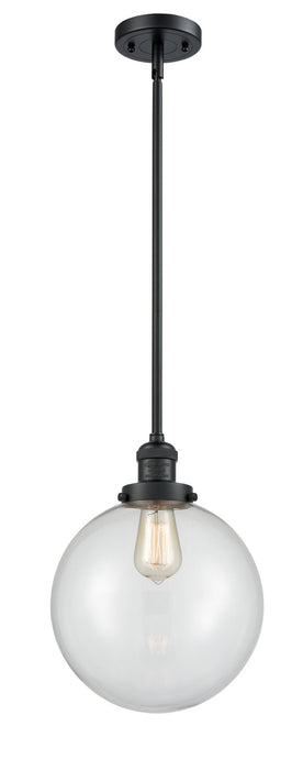 Innovations 201S-BK-G202-10 One Light Mini Pendant, Matte Black