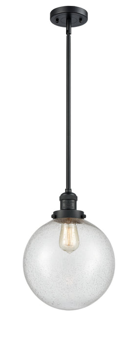 Innovations 201S-BK-G204-10 One Light Mini Pendant, Matte Black
