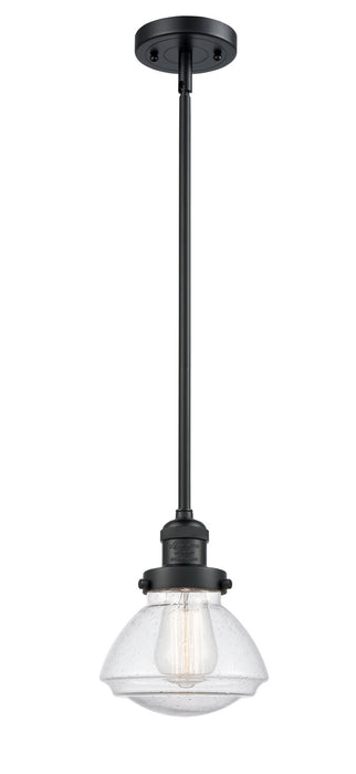 Innovations 201S-BK-G324 One Light Mini Pendant, Matte Black