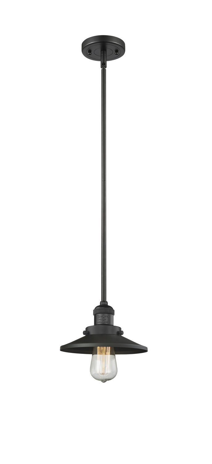 Innovations 201S-BK-M6 One Light Mini Pendant, Matte Black