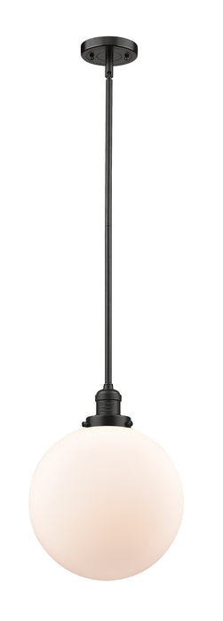 Innovations 201S-OB-G201-12 One Light Mini Pendant, Oil Rubbed Bronze