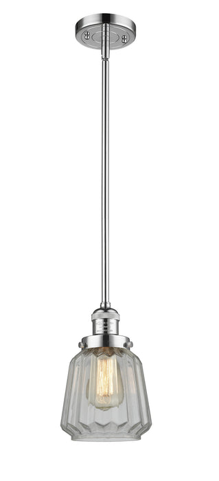 Innovations 201S-PC-G142 One Light Mini Pendant, Polished Chrome