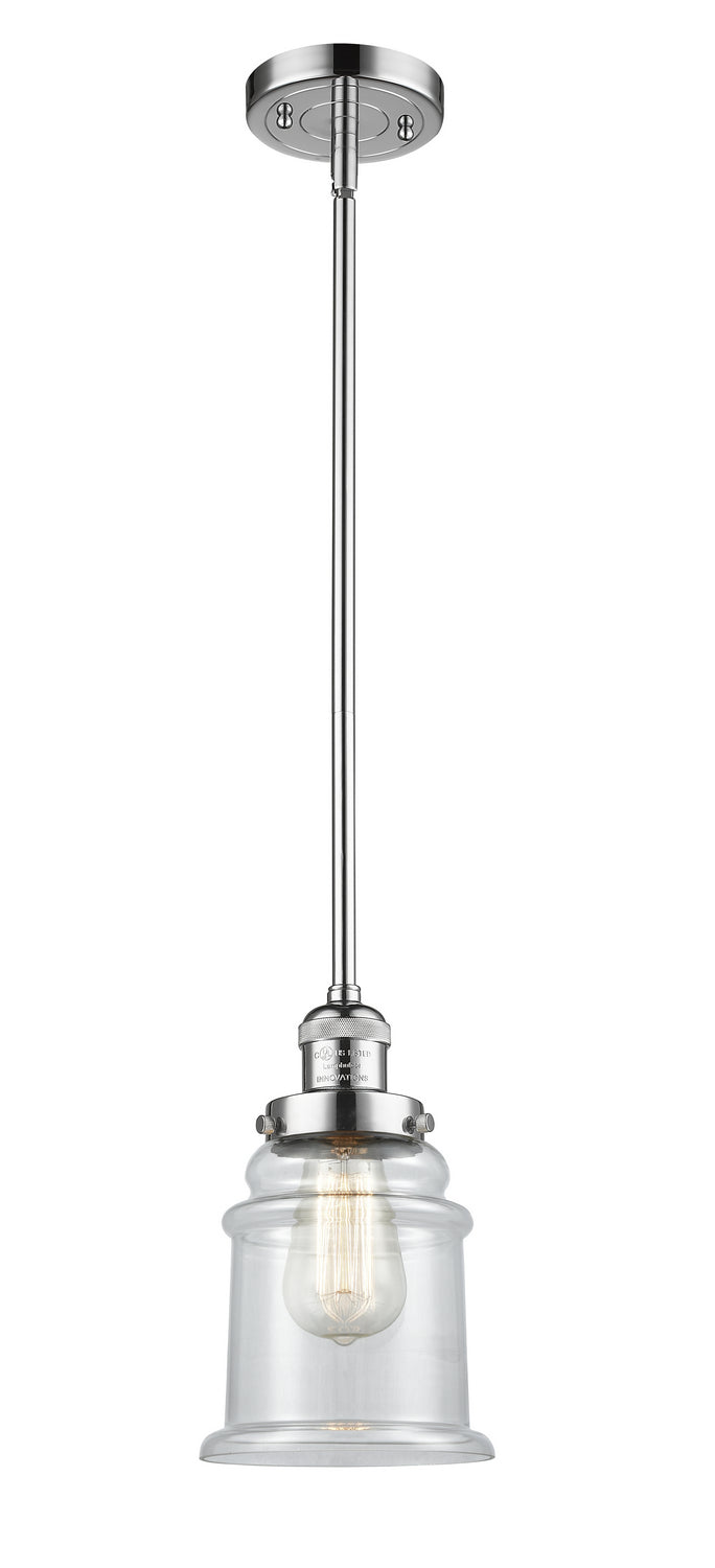 Innovations 201S-PC-G182 One Light Mini Pendant, Polished Chrome
