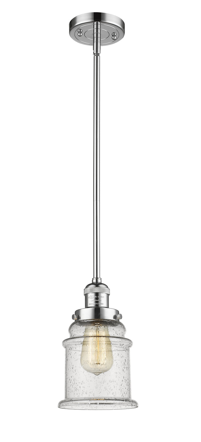 Innovations 201S-PC-G184 One Light Mini Pendant, Polished Chrome