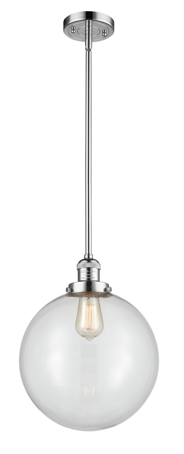 Innovations 201S-PC-G202-12 One Light Mini Pendant, Polished Chrome