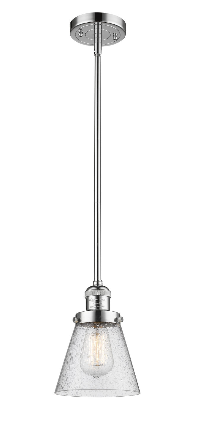 Innovations 201S-PC-G64 One Light Mini Pendant, Polished Chrome