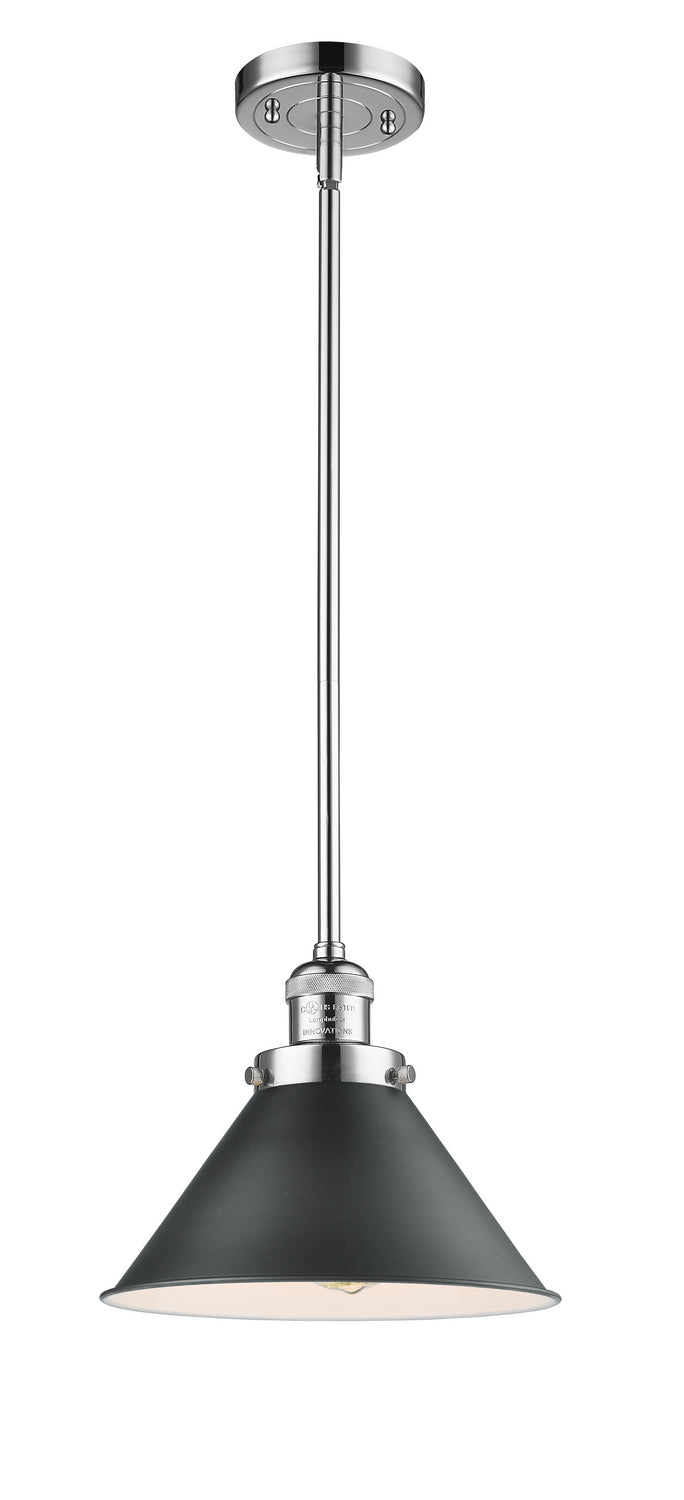 Innovations 201S-PC-M10-BK One Light Mini Pendant, Polished Chrome