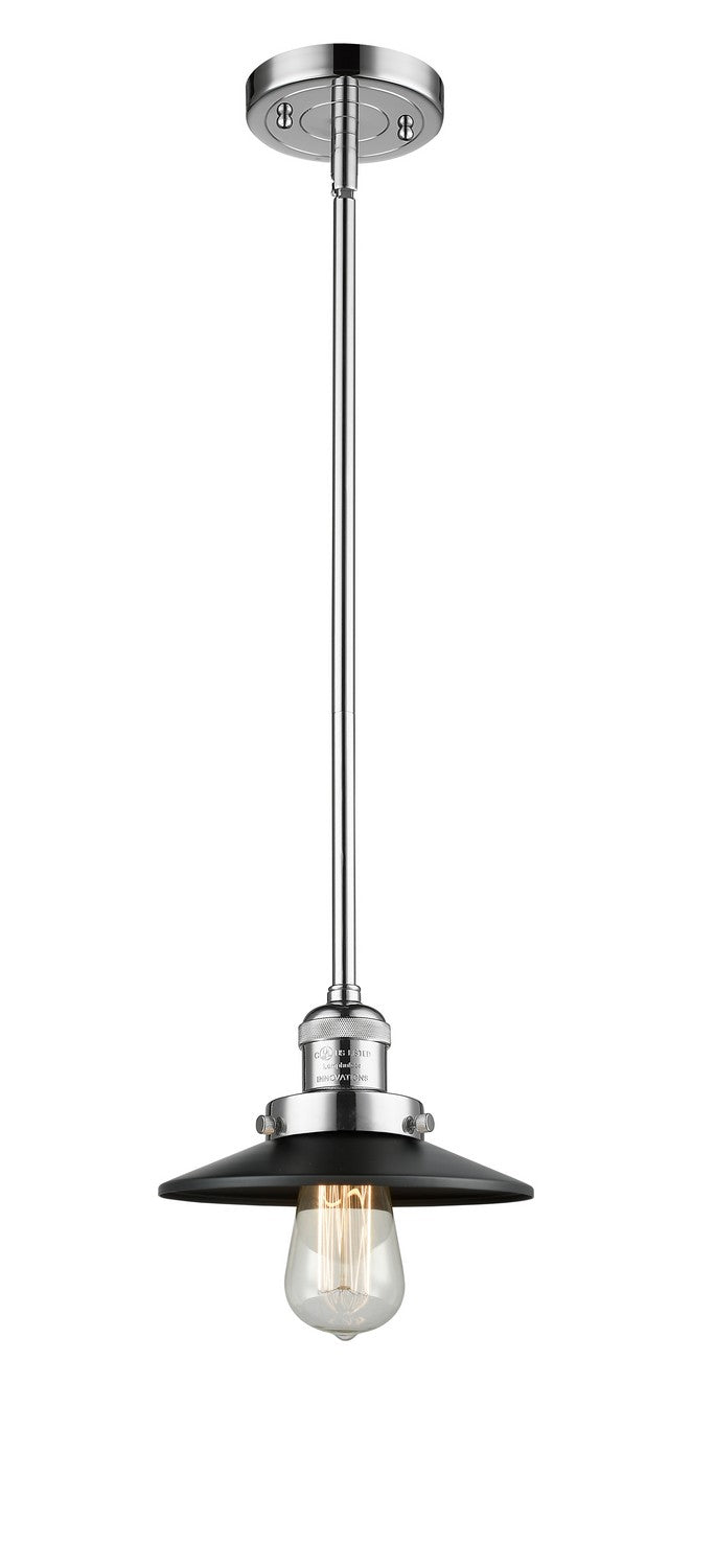 Innovations 201S-PC-M6-BK One Light Mini Pendant, Polished Chrome