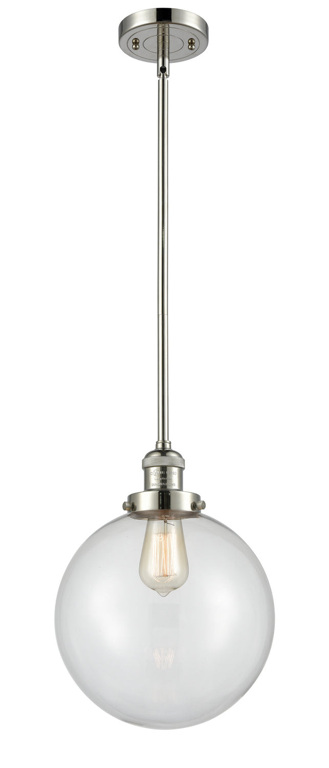 Innovations 201S-PN-G202-10 One Light Mini Pendant, Polished Nickel