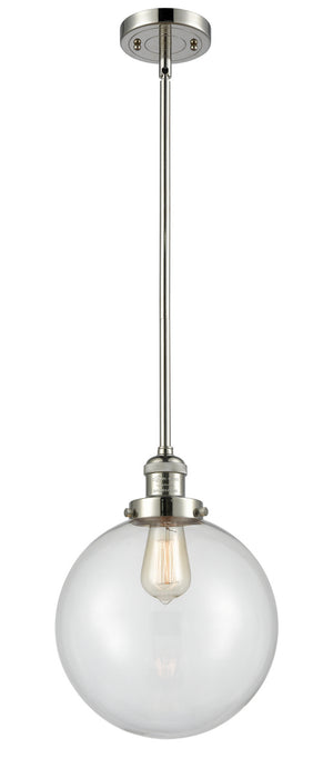 Innovations 201S-PN-G202-10 One Light Mini Pendant, Polished Nickel