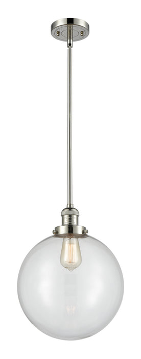 Innovations 201S-PN-G202-12 One Light Mini Pendant, Polished Nickel