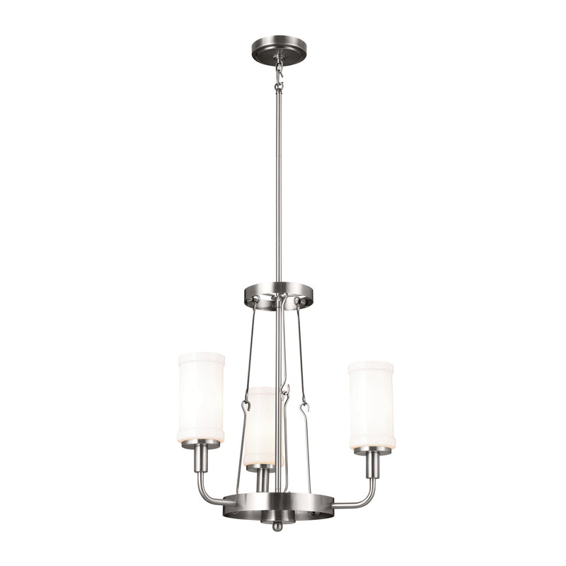 Kichler 52450CLP Three Light Mini Chandelier, Classic Pewter