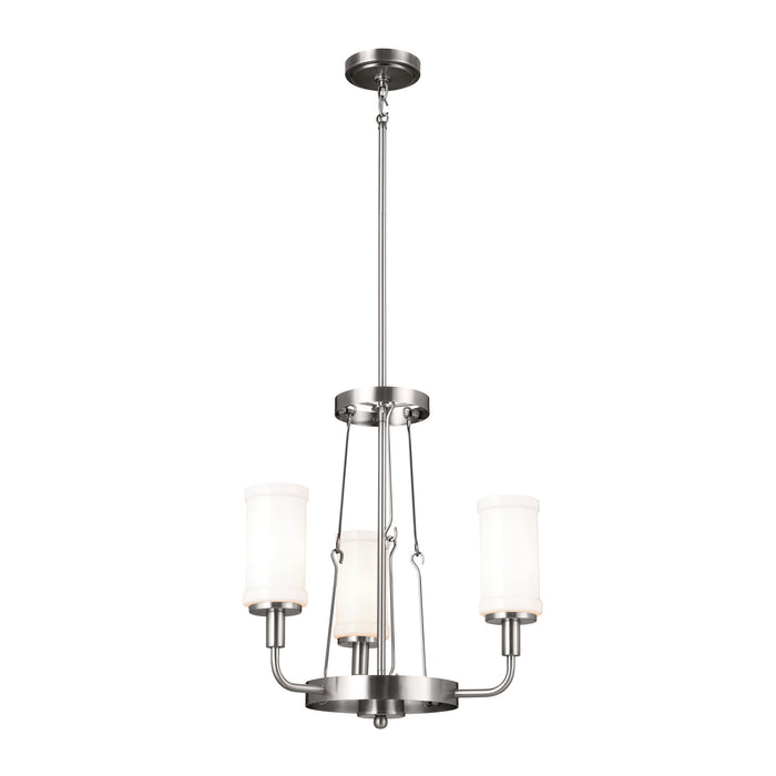 Kichler 52450CLP Three Light Mini Chandelier, Classic Pewter