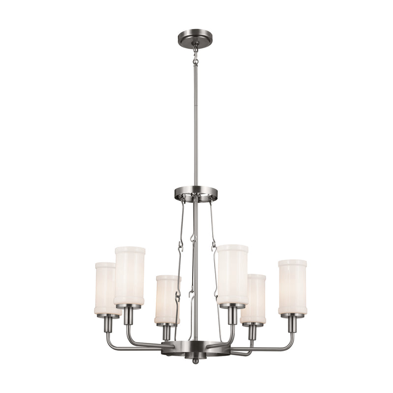 Kichler 52451CLP Six Light Chandelier, Classic Pewter