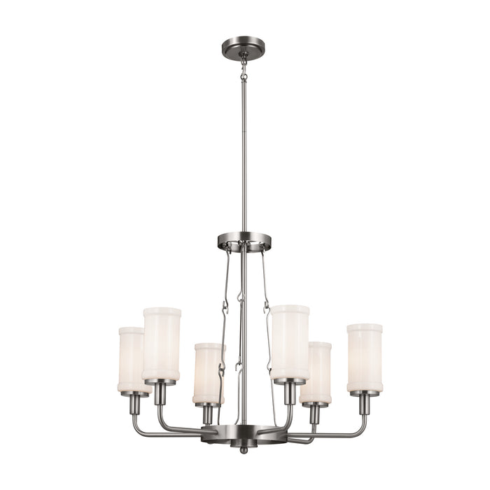 Kichler 52451CLP Six Light Chandelier, Classic Pewter