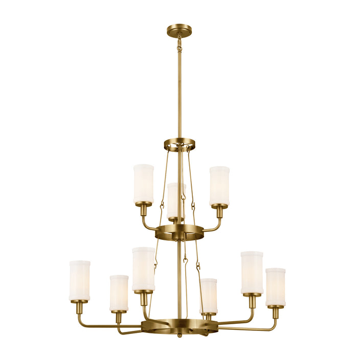 Kichler 52452NBR Nine Light Chandelier, Natural Brass
