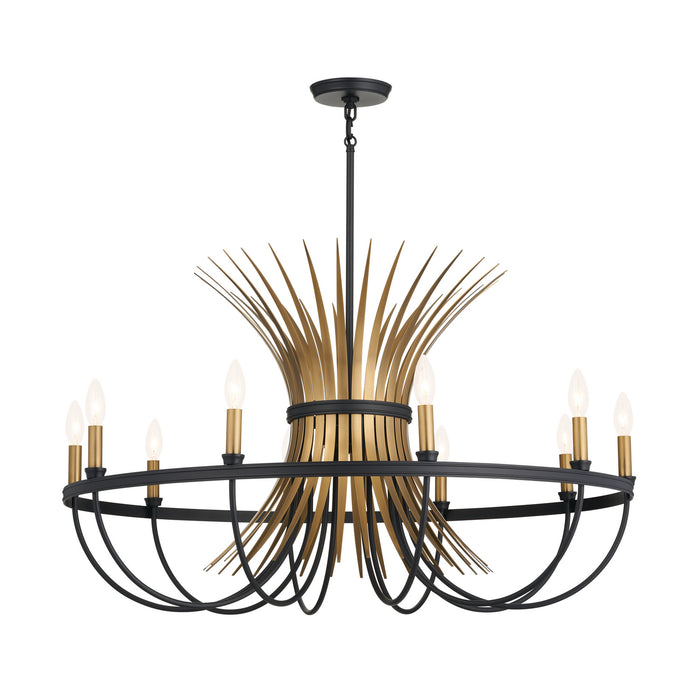 Kichler 52459BK Ten Light Chandelier, Black
