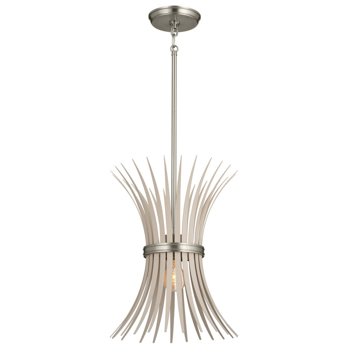 Kichler 52460NI One Light Pendant, Brushed Nickel