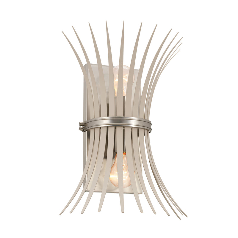 Kichler 52461NI Two Light Wall Sconce, Brushed Nickel