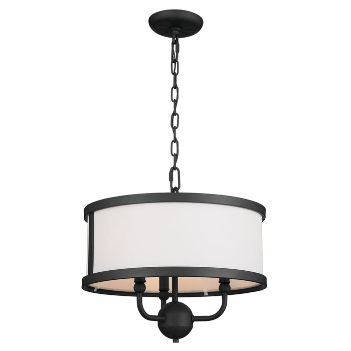Kichler 52465BKT Three Light Chandelier/Semi Flush, Textured Black