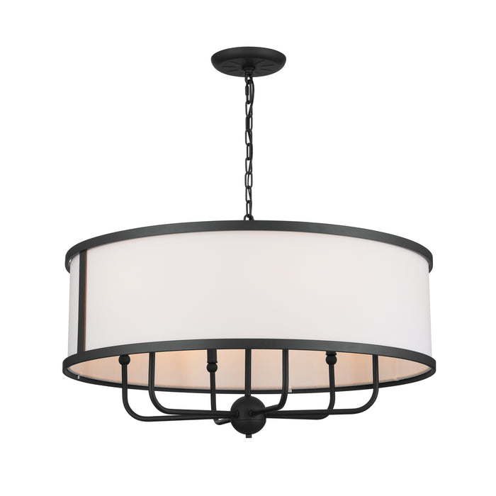 Kichler 52466BKT Six Light Chandelier, Textured Black