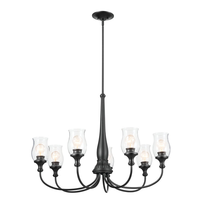 Kichler 52469BK Seven Light Chandelier, Black