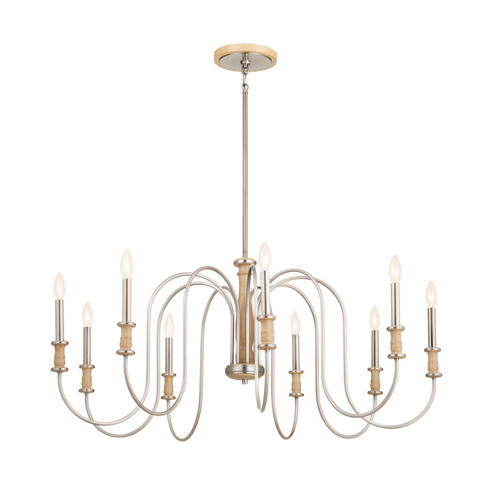 Kichler 52471NI Nine Light Chandelier, Brushed Nickel