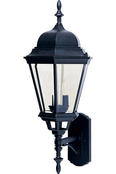 Maxim 1006BK Three Light Outdoor Wall Lantern, Black