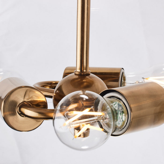 Nuvo Lighting 60-7419 Three Light Flush Mount, Vintage Brass