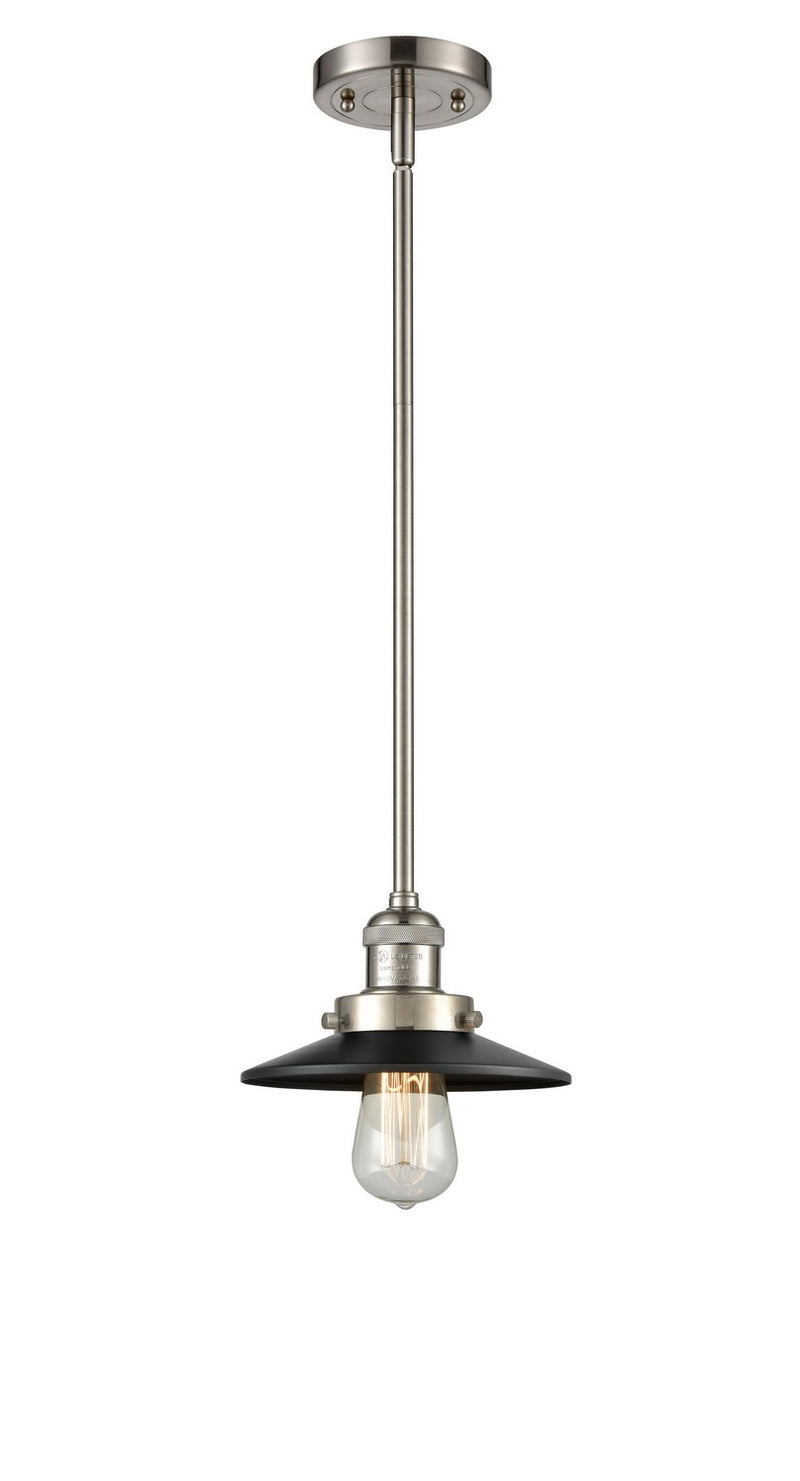 Innovations 201S-SN-M6-BK-LED LED Mini Pendant, Brushed Satin Nickel