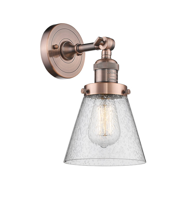 Innovations 203-AC-G64 One Light Wall Sconce, Antique Copper