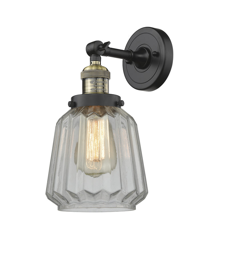 Innovations 203-BAB-G142-LED LED Wall Sconce, Black Antique Brass